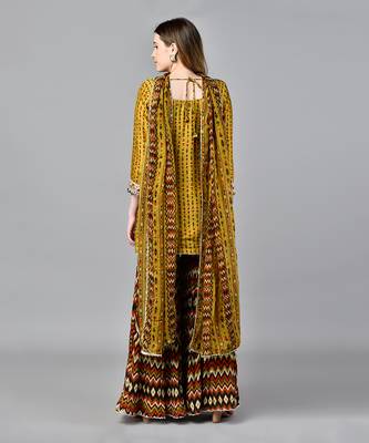 Mustard Neo Tribal Sharara 4