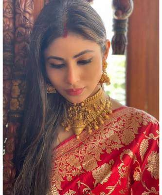 MAHATI Red  hand_woven silk  sarees with blouse 5