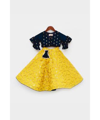 Yellow Printed Lehenga Choli And Organza Dupatta 1