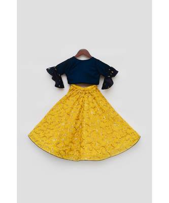 Yellow Printed Lehenga Choli And Organza Dupatta 3