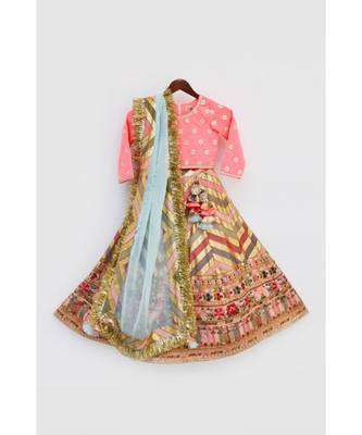 Embroidered Lehenga Set For Girls 1
