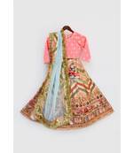 Embroidered Lehenga Set For Girls