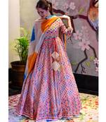 Everywhere Designer OffWhite with Multi Silk Cotton Stitched Suit With Dupatta