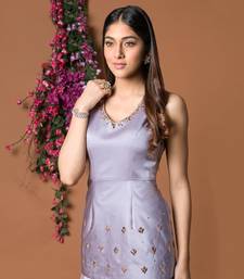 Coffee Short Kurta & Dhoti Skirt Set