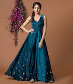 Teal Flared Jumpsuit