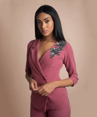 Rose Pink Pant Suit 3
