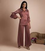 Rose Pink Pants And Shirt Co Ord Set