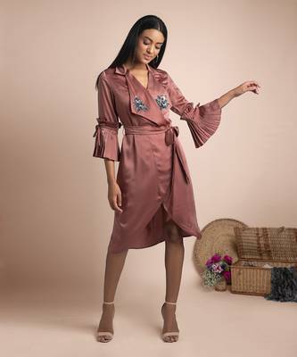 Rose Pink Trench Dress 2