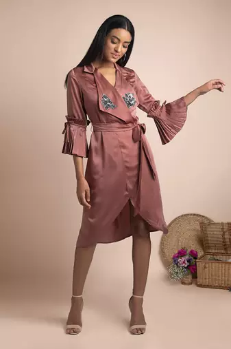Rose Pink Trench Dress