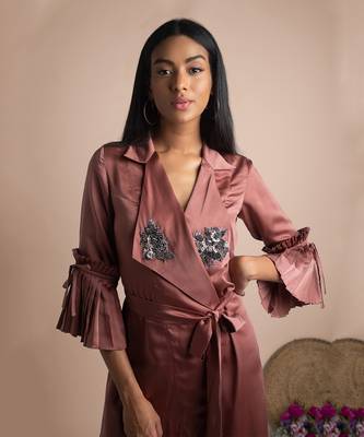 Rose Pink Trench Dress 3
