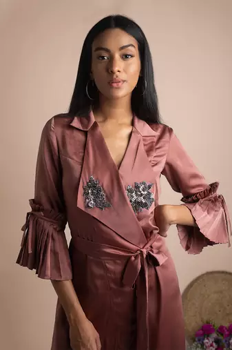Rose Pink Trench Dress
