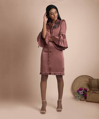 Rose Pink Shirt Dress 2