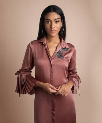 Rose Pink Shirt Dress 3