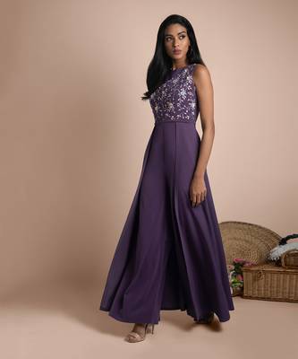 Purple Jumpsuit Gown 2