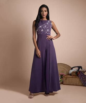Purple Jumpsuit Gown 1