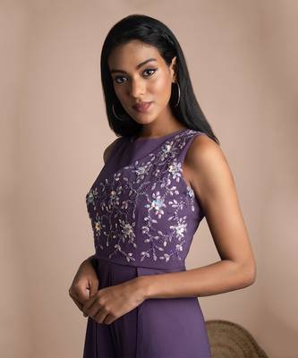 Purple Jumpsuit Gown 3