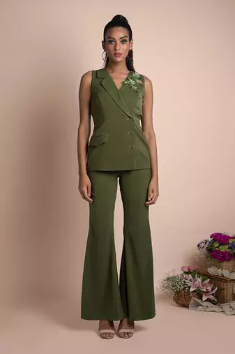 Green Pantsuit