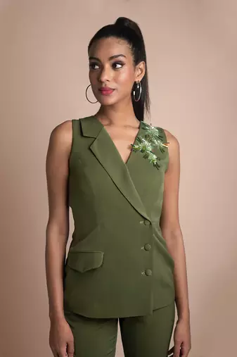 Green Pantsuit