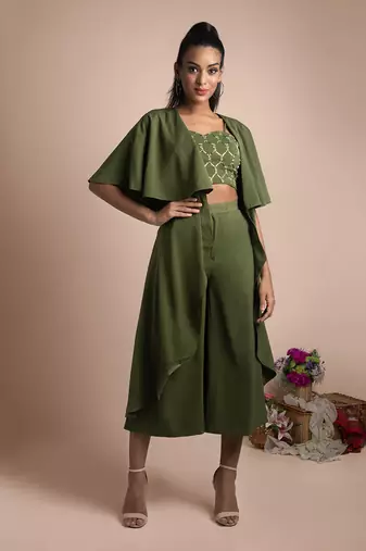 Green 3 Pc Co Ord Set