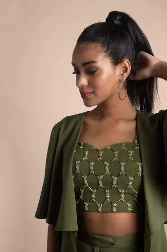 Green 3 Pc Co Ord Set