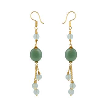 Green quartz  earrings 1