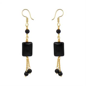 Black agate earrings 1