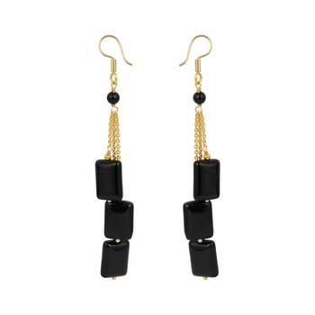 Black agate earrings 1
