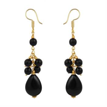 Black agate earrings 1