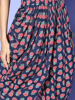 Blue printed cotton ethnic-kurtis 5