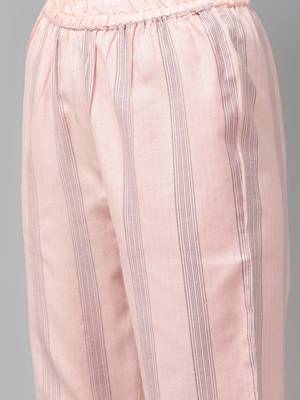Peach printed cotton ethnic-kurtis 5