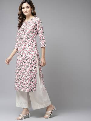 Pink printed cotton kurtas-and-kurtis 2