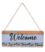 Great Art Welcome to Our Life Our Story and Our Home Wall Hanging Wood Board Plaque Sign for Room Decoration Decorative