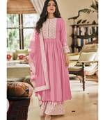Dark Pink Georgette Pakistani Salwar Kameez