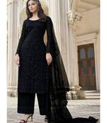 Black Pakistani Designer Pant Style Suit