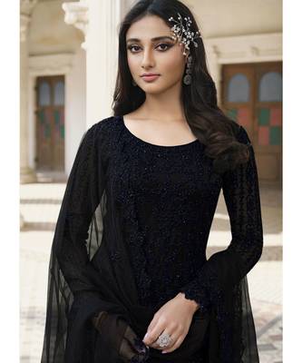 Black Pakistani Designer Pant Style Suit 2