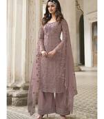 Mauve Pakistani Designer Pant Style Suit