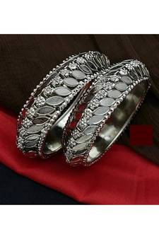 Kada bangles indian oxidized German silver jewelry bollywood  anniversary birthday present easy to go partywear