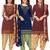 Salwar Studio Women's Pack of 3 Synthetic Printed Unstitched Dress Material Combo