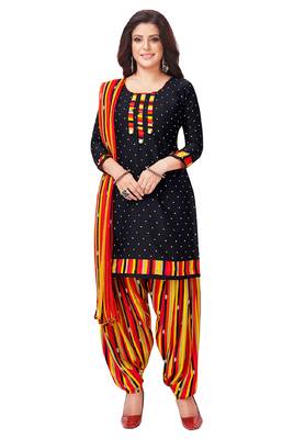 Salwar Studio Women's Pack of 3 Synthetic Printed Unstitched Dress Material Combo 3