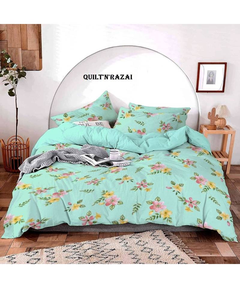 Glace Cotton Super Soft Bedsheet Size -90 x100  Pillow cover-18 x27