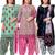 Salwar Studio Women's Pack of 3 Synthetic Printed Unstitched Dress Material Combo