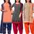 Salwar Studio Women's Pack of 3 Synthetic Printed Unstitched Dress Material Combo