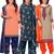 Salwar Studio Women's Pack of 3 Synthetic Printed Unstitched Dress Material Combo