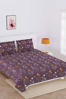 Jaipuri Print Single bed bedsheet 60 x90 in  with Single Pillow cover 18x27 in