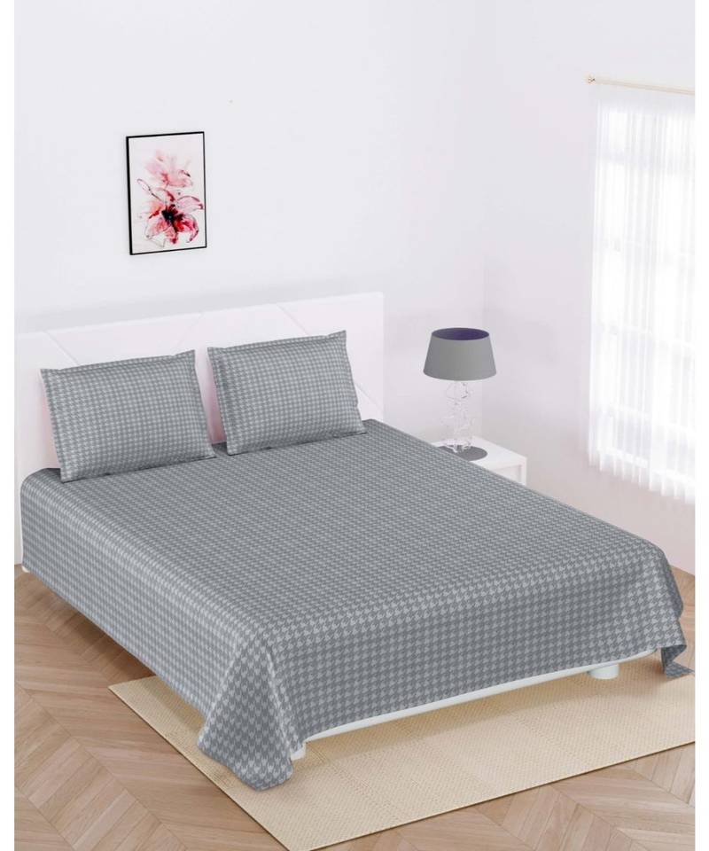 Jaipuri Print Single bed bedsheet 60 x90 in  with Single Pillow cover 18x27 in