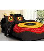Jaipuri Print Single bed bedsheet 60 x90 in  with Single Pillow cover 18x27 in