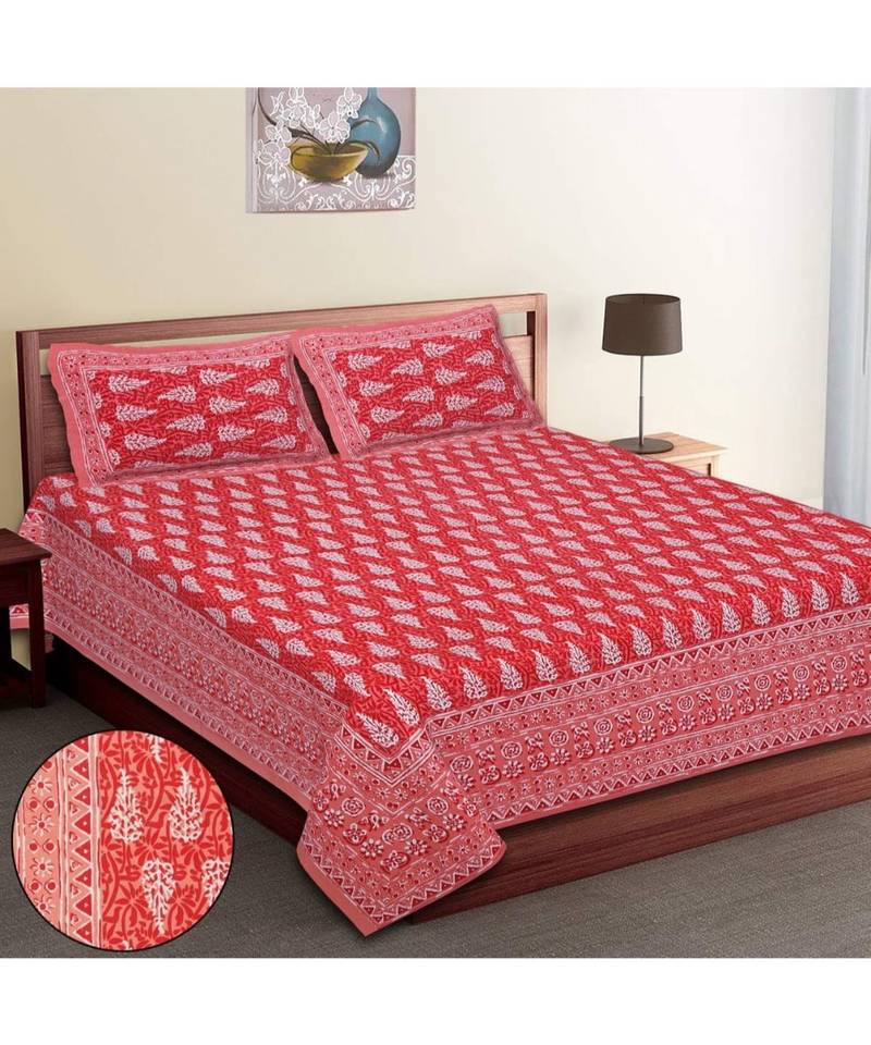 PREMIUM Double BEDSHEETS 90*100 IN  with 2 Pillow covers 17 by 27 inches