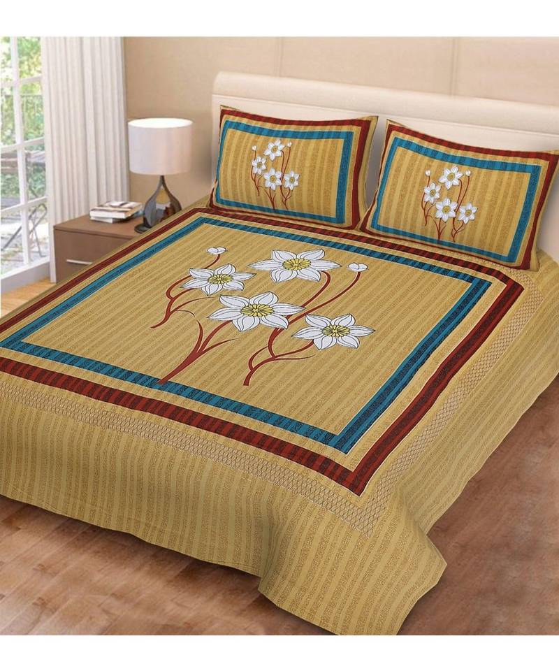 PREMIUM Double BEDSHEETS 90*100 IN  with 2 Pillow covers 17 by 27 inches