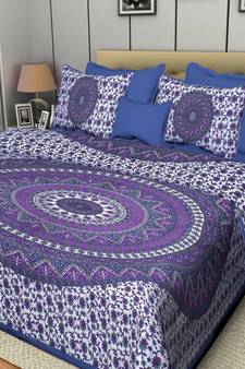 PREMIUM Double BEDSHEETS 90*100 IN  with 2 Pillow covers 17 by 27 inches