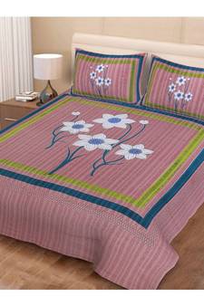PREMIUM Double BEDSHEETS 90*100 IN  with 2 Pillow covers 17 by 27 inches